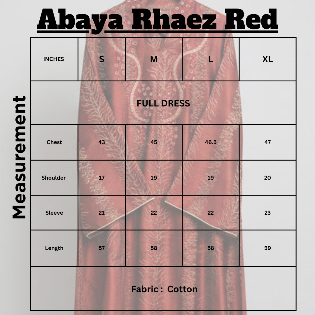 Abaya Rhaez Red