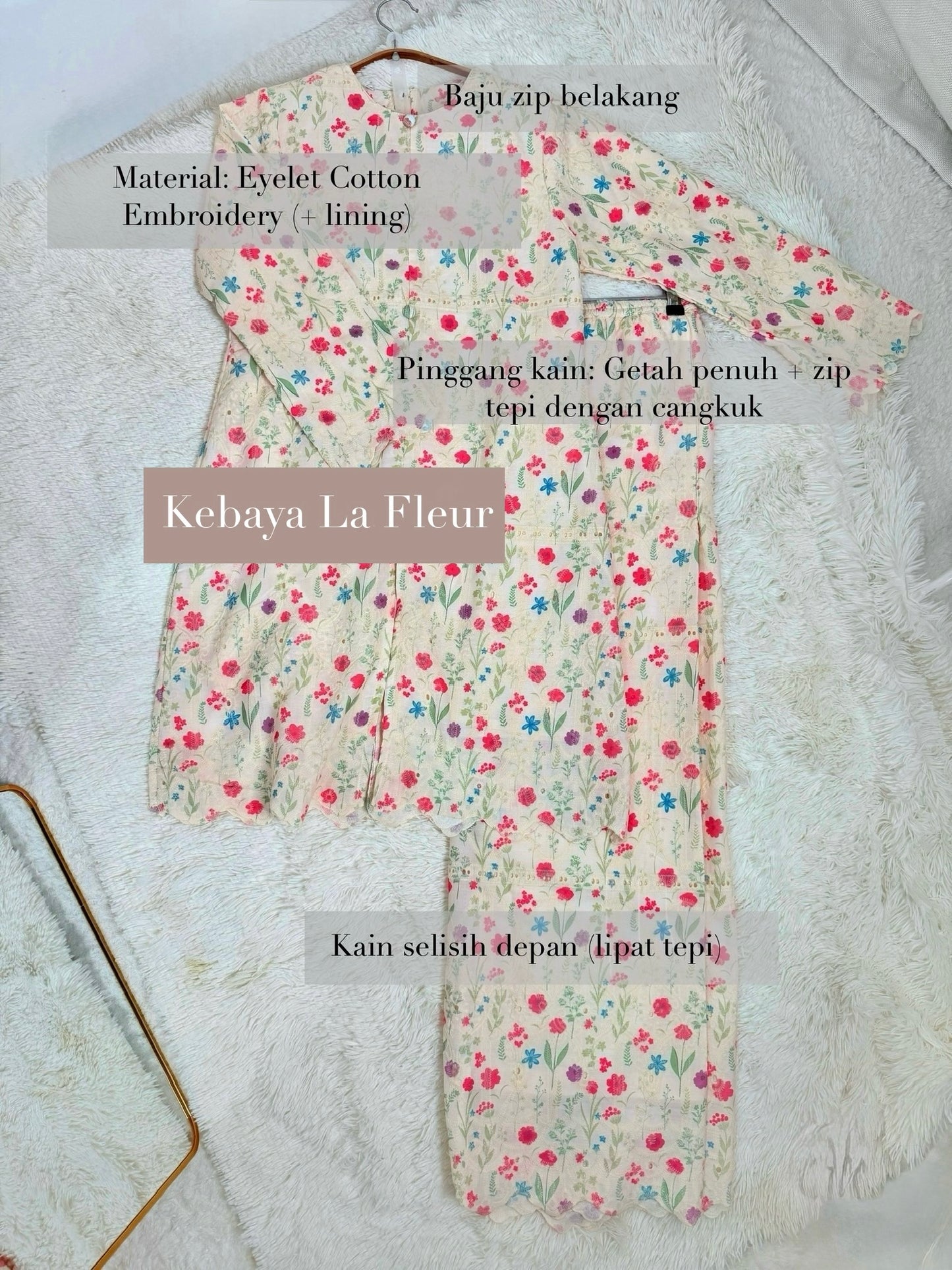 Kebaya La Fluer Cotton Embroidery Eyelet